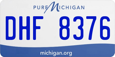 MI license plate DHF8376