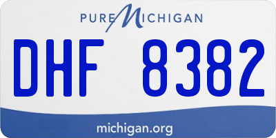 MI license plate DHF8382