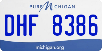 MI license plate DHF8386