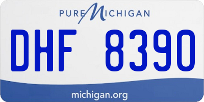 MI license plate DHF8390