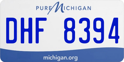 MI license plate DHF8394