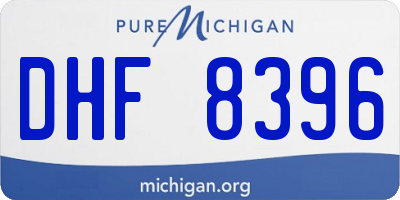MI license plate DHF8396