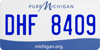 MI license plate DHF8409