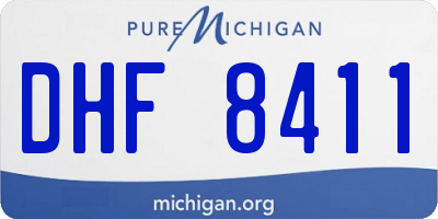 MI license plate DHF8411