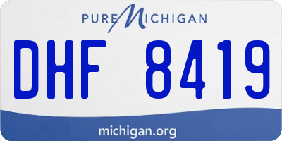 MI license plate DHF8419
