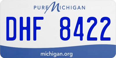 MI license plate DHF8422