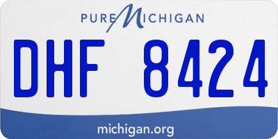 MI license plate DHF8424