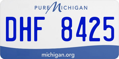 MI license plate DHF8425