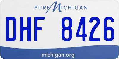 MI license plate DHF8426