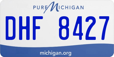 MI license plate DHF8427