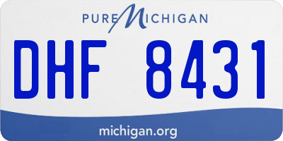 MI license plate DHF8431