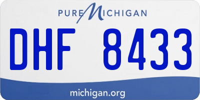 MI license plate DHF8433