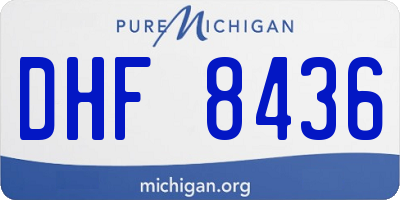 MI license plate DHF8436