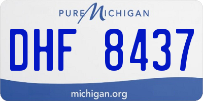 MI license plate DHF8437