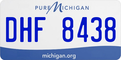 MI license plate DHF8438