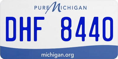 MI license plate DHF8440