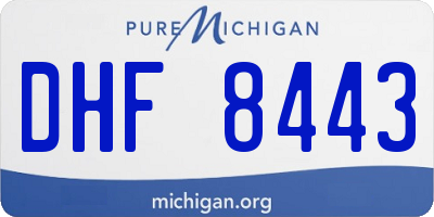 MI license plate DHF8443
