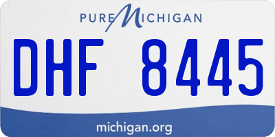 MI license plate DHF8445