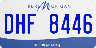 MI license plate DHF8446