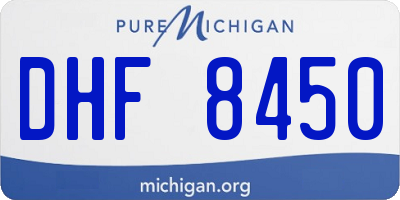 MI license plate DHF8450