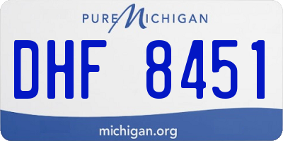MI license plate DHF8451