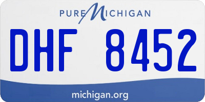 MI license plate DHF8452