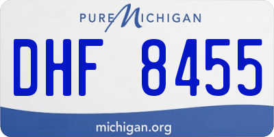 MI license plate DHF8455