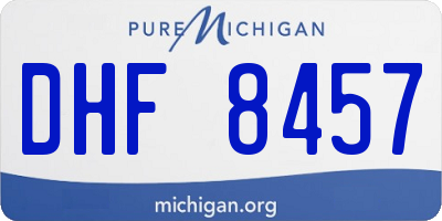 MI license plate DHF8457