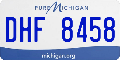 MI license plate DHF8458
