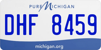 MI license plate DHF8459