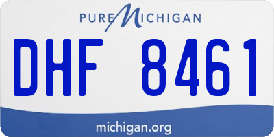 MI license plate DHF8461