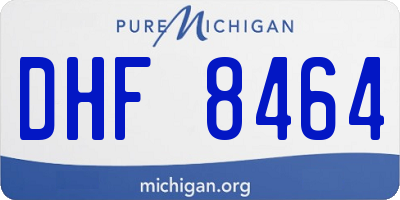 MI license plate DHF8464