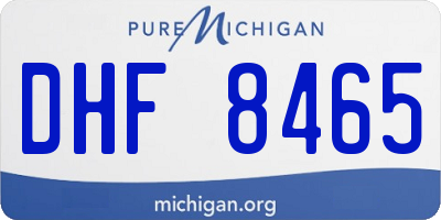 MI license plate DHF8465