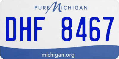 MI license plate DHF8467