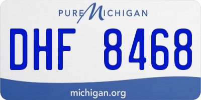MI license plate DHF8468