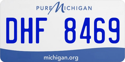 MI license plate DHF8469