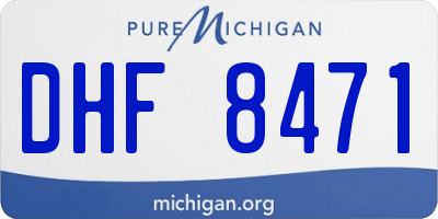 MI license plate DHF8471