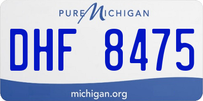 MI license plate DHF8475