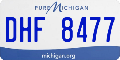 MI license plate DHF8477