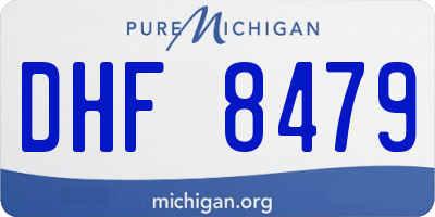 MI license plate DHF8479