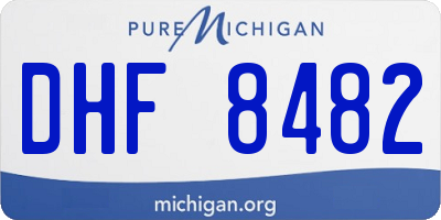 MI license plate DHF8482
