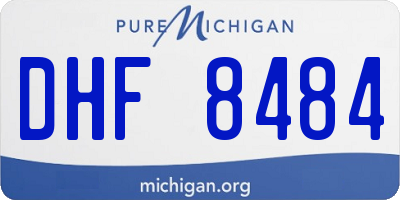 MI license plate DHF8484