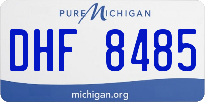 MI license plate DHF8485