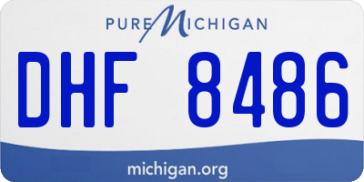 MI license plate DHF8486