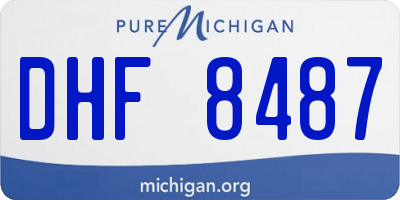 MI license plate DHF8487