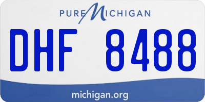 MI license plate DHF8488