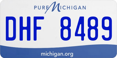 MI license plate DHF8489