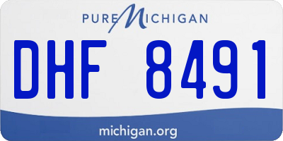 MI license plate DHF8491