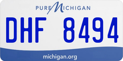 MI license plate DHF8494