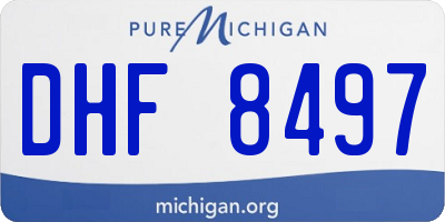 MI license plate DHF8497